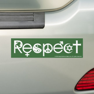 Koexistenz mit Respekt - Frieden und Toleranz Autoaufkleber