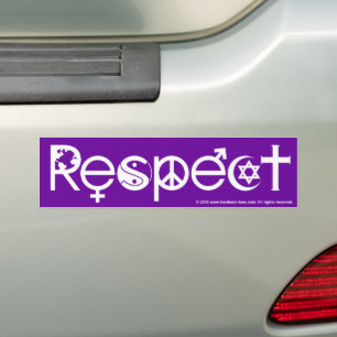 Koexistenz mit Respekt - Frieden und Toleranz Autoaufkleber