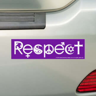 Koexistenz mit Respekt - Frieden und Toleranz Autoaufkleber