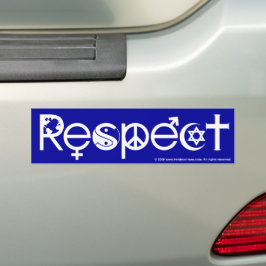 Koexistenz mit Respekt - Frieden und Toleranz Autoaufkleber