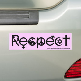 Koexistenz mit Respekt - Frieden und Toleranz Autoaufkleber