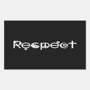 Koexistenz mit Respekt - Frieden und Toleranz Rechteckiger Aufkleber