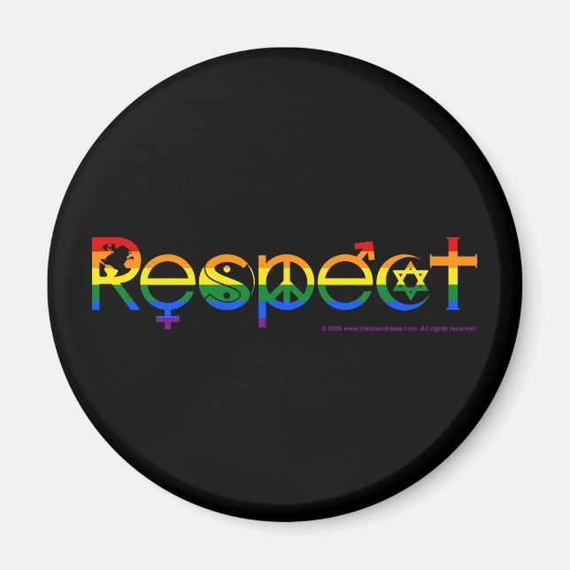 Koexistenz mit Respekts-Gay Pride Magnet (Vorne)