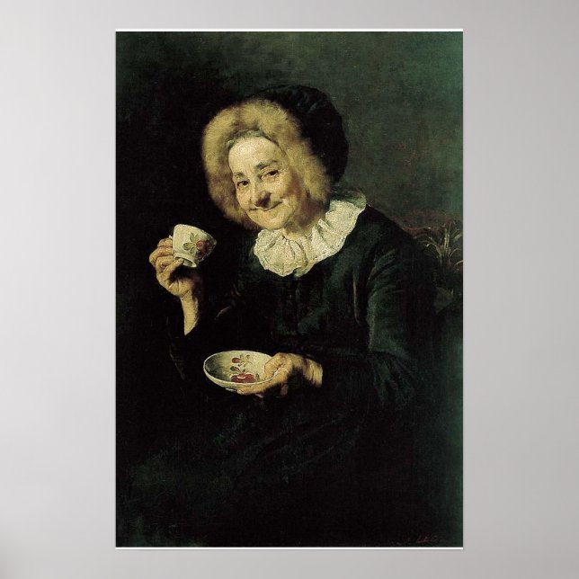 Kofetarica Kaffee Drinker Malerei Poster (Vorne)