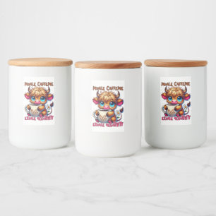 Koffein einatmen, Negativität ausatmen  Lebensmitteletikett