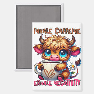 Koffein einatmen, Negativität ausatmen Magnet