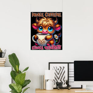 Koffein einatmen, Negativität ausatmen Poster