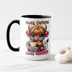 Koffein einatmen, Negativität ausatmen Tasse