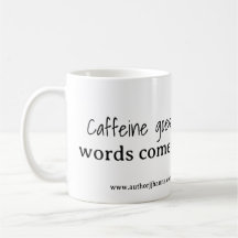 Koffein geht rein, Worte kommen aus der Tasse