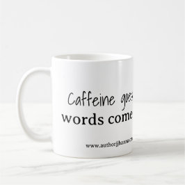 Koffein geht rein, Worte kommen aus der Tasse