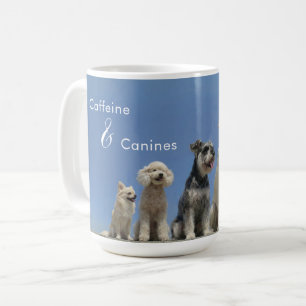 Koffein & Hunde. Lustiger moderner Kaffee für Hu Kaffeetasse