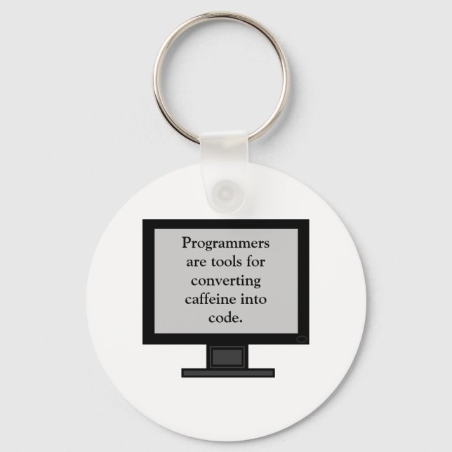 Koffein in Code Schlüsselanhänger (Vorderseite)