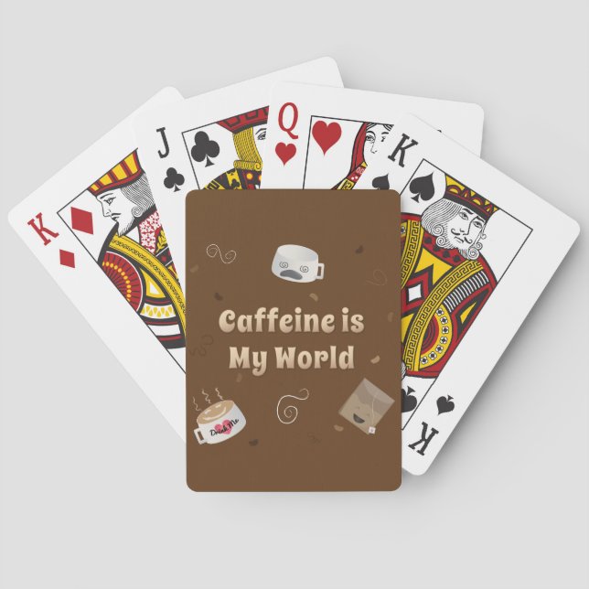Koffein ist meine Welt Spielkarten (Rückseite)