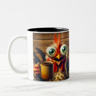 Koffein Junkie Huhn Zweifarbige Tasse