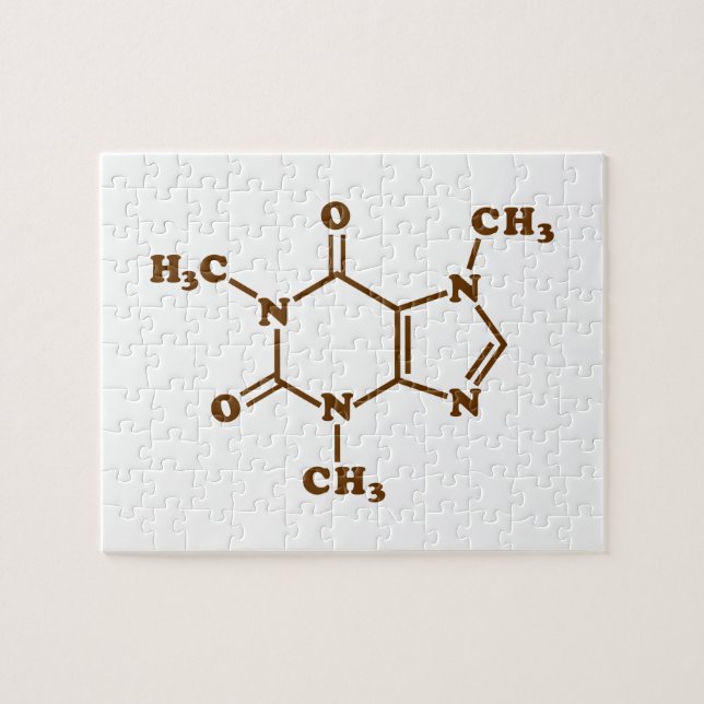 Koffein-Kaffee-molekulare chemische Formel (Horizontal)