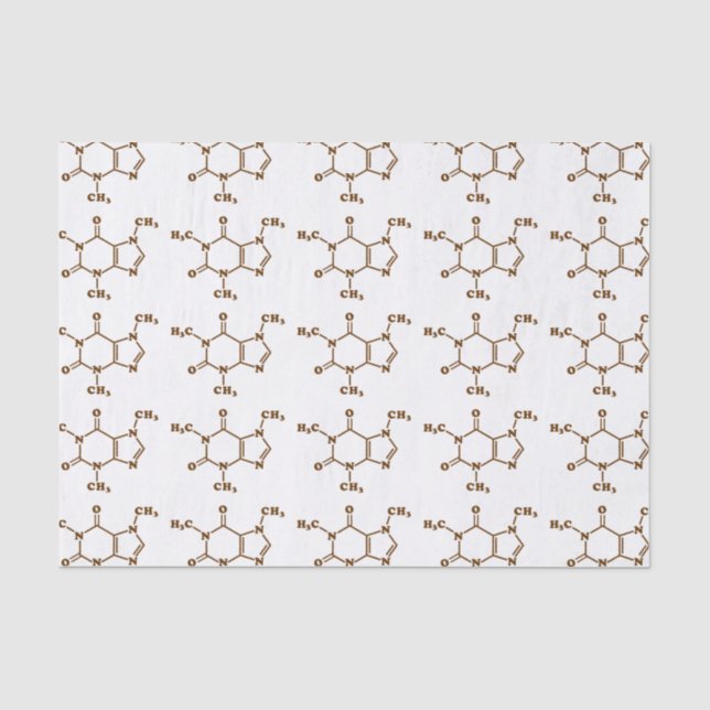 Koffein-Kaffee-molekulare chemische Formel Seidenpapier (Vorderseite)