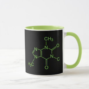 Koffein-Kaffeemolekül-Chemiediagramm Tasse