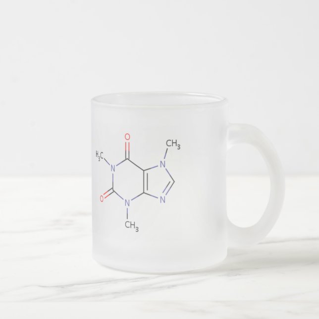 Koffein-Kaffeetasse! Mattglastasse (Rechts)