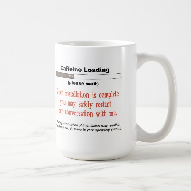 Koffein-Laden-Tasse Kaffeetasse (Rechts)