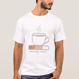 Koffein lädt - Minimalistische lustige Kaffee-Lini T-Shirt