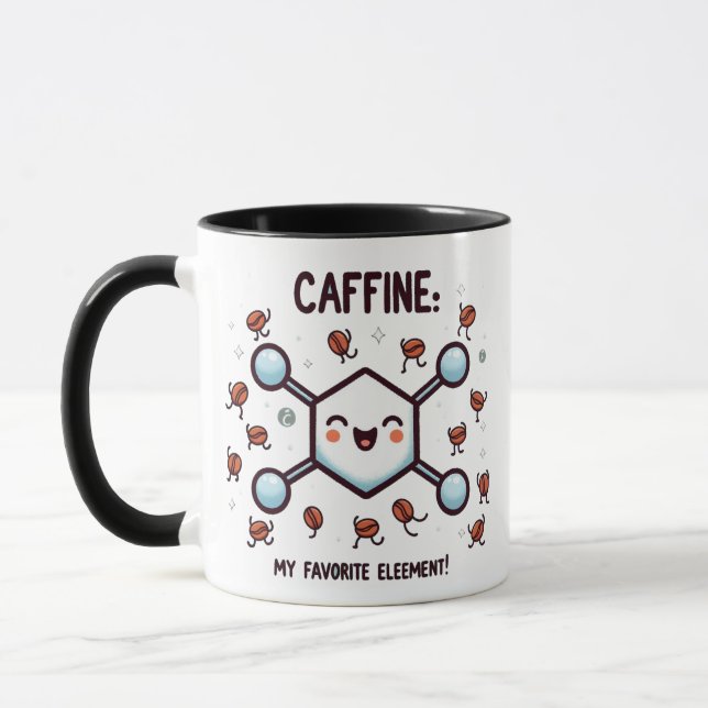 Koffein: Mein Lieblingselement! Tasse (Links)