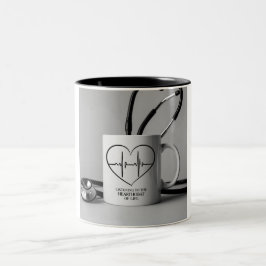 Koffein mit Herzschlag: Stethoscope-Tasse Zweifarbige Tasse