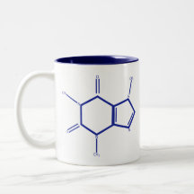 Koffein-Molekül - Blau