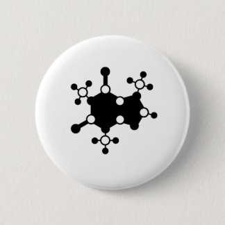 Koffein-Molekül Button