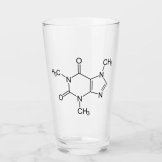 Koffein-Molekül-Chemie-Kaffee-Atome Glas
