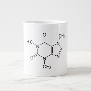 Koffein-Molekül-Chemie-Kaffee-Atome Jumbo-Tasse