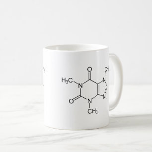 Koffein-Molekül-Chemie-Kaffee-Atome Kaffeetasse