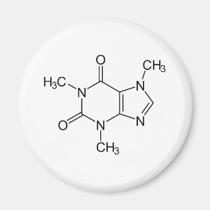 Koffein-Molekül-Chemie-Kaffee-Atome Magnet