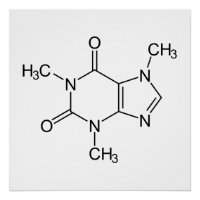Koffein-Molekül-Chemie-Kaffee-Atome