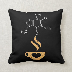 Koffein-Molekül-Geschenk Kaffeeliebhaber Wissensch Kissen