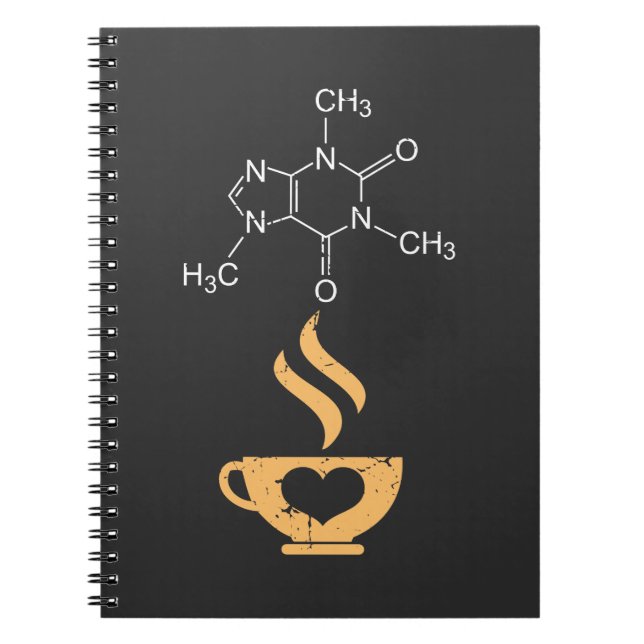 Koffein-Molekül-Geschenk Kaffeeliebhaber Wissensch Notizblock (Vorderseite)