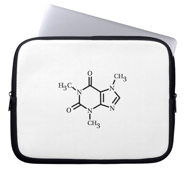 Koffein-Molekül-Hülse Laptopschutzhülle (Vorderseite)