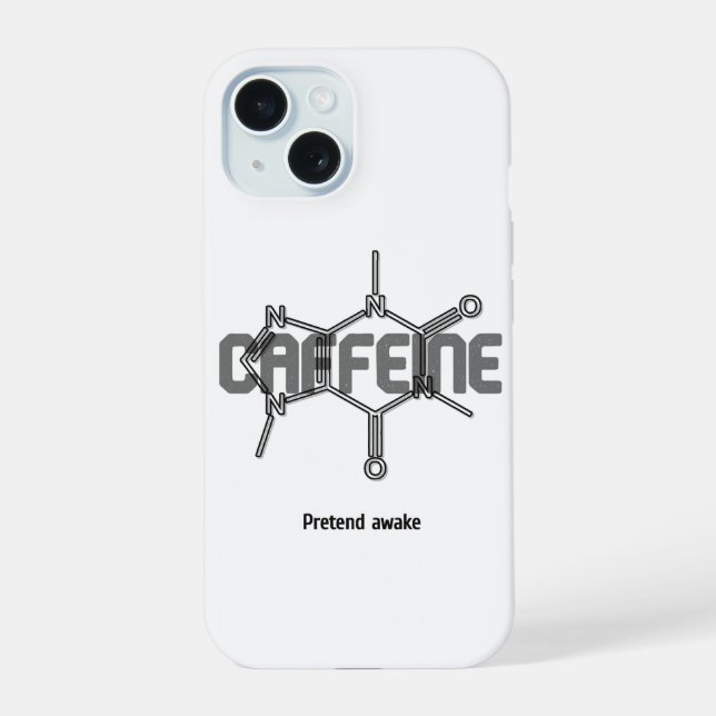 Koffein-Molekül-iPhone-Hülle iPhone 15 Hülle (Rückseite)