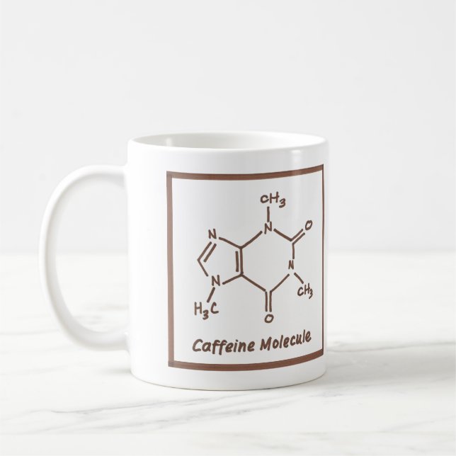 Koffein-Molekül Kaffeetasse (Links)