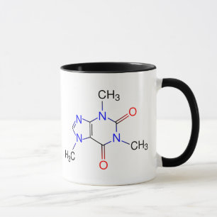Koffein-Molekül-Tasse Tasse