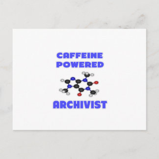 Koffein-Powered Archivist Postkarte