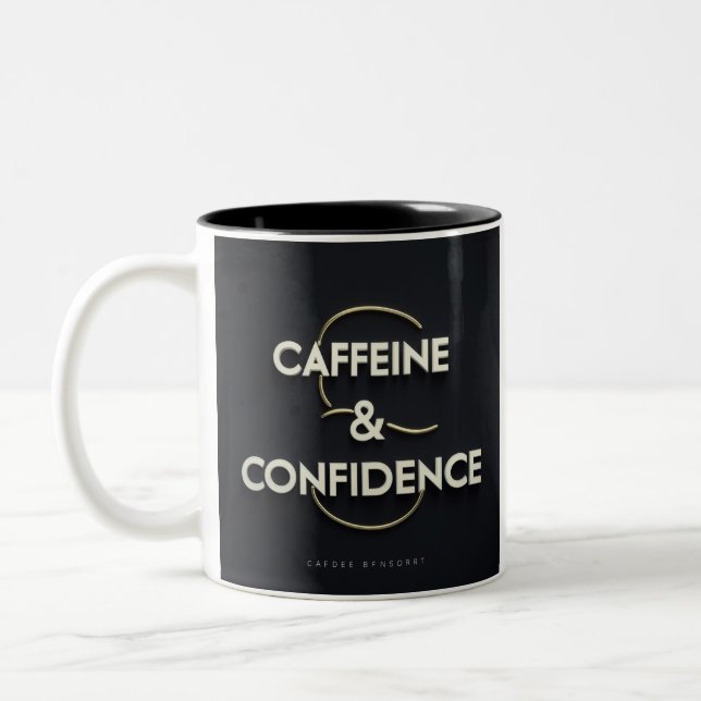 Koffein-Tasse Zweifarbige Tasse (Links)
