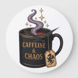 Koffein und Chaos Große Wanduhr