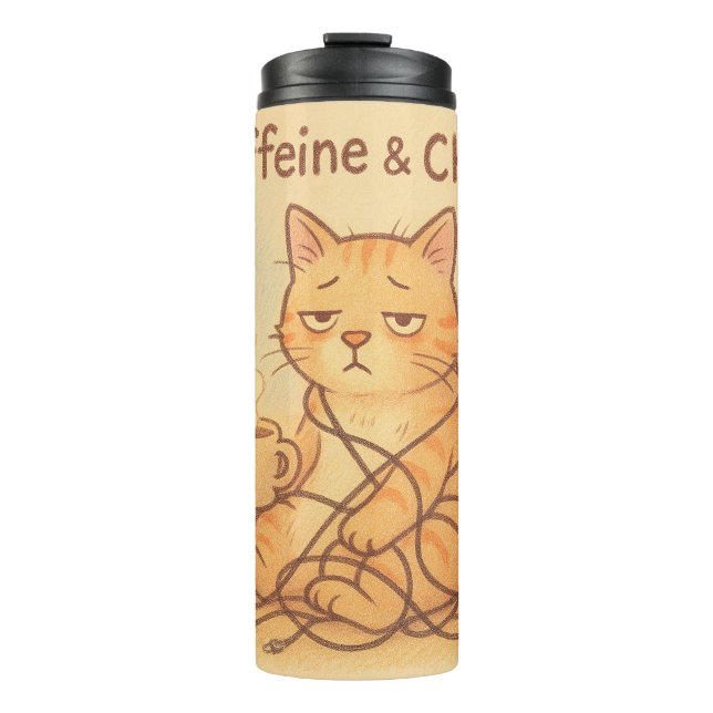 Koffein und Choas-Thermische Tumoren Thermosbecher (Vorderseite)