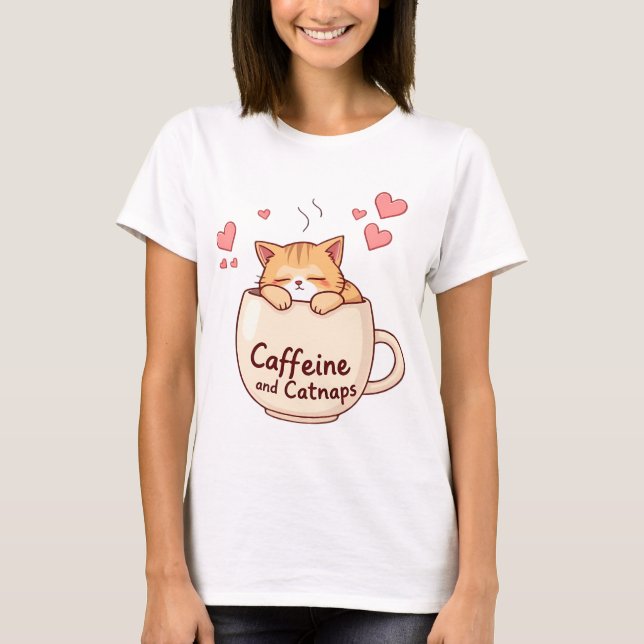 Koffein und Katnaps T-Shirt (Vorderseite)
