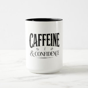 Koffein und Selbstvertrauen Kaffee-Typografie-Zita Tasse