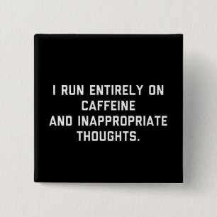 Koffein und ungeeignete Gedanken Button