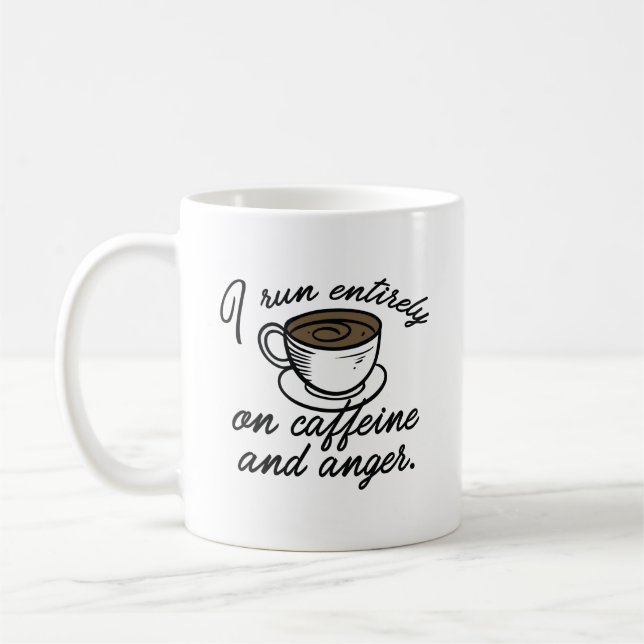 Koffein und Wut Kaffeetasse (Links)