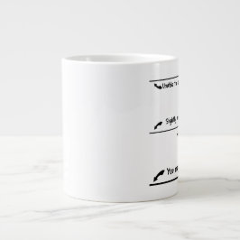 Koffein-waagerecht ausgerichtete Maße Jumbo-Tasse