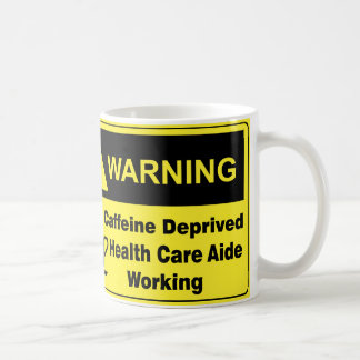Koffein-warnender Gesundheitswesen-Berater Kaffeetasse
