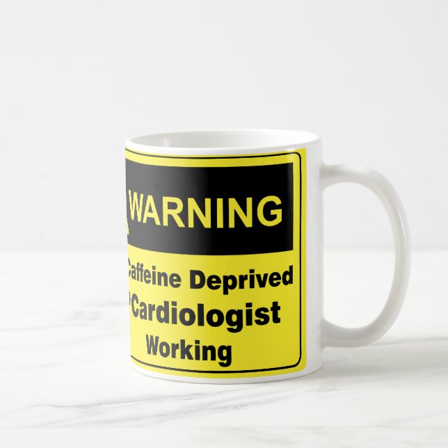 Koffein-warnender Kardiologe Kaffeetasse (Rechts)